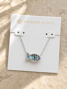 necklace silver fish pendant